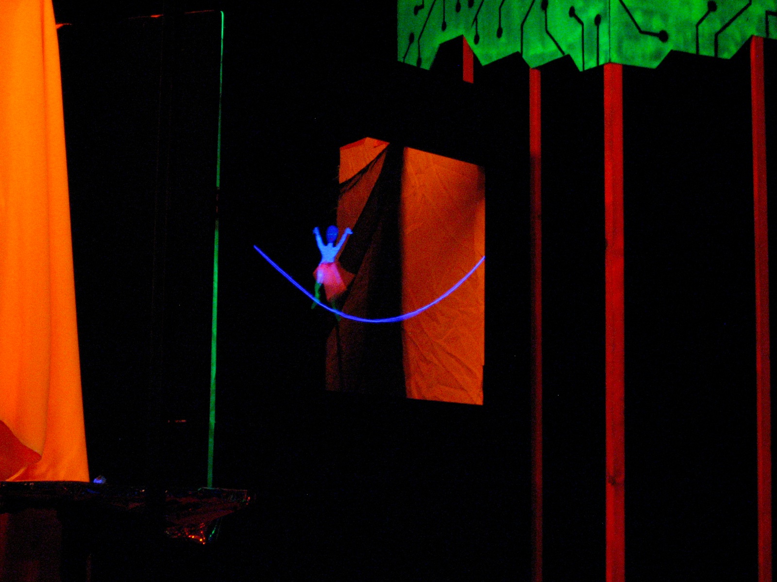 Black Light Tightrope Puppet