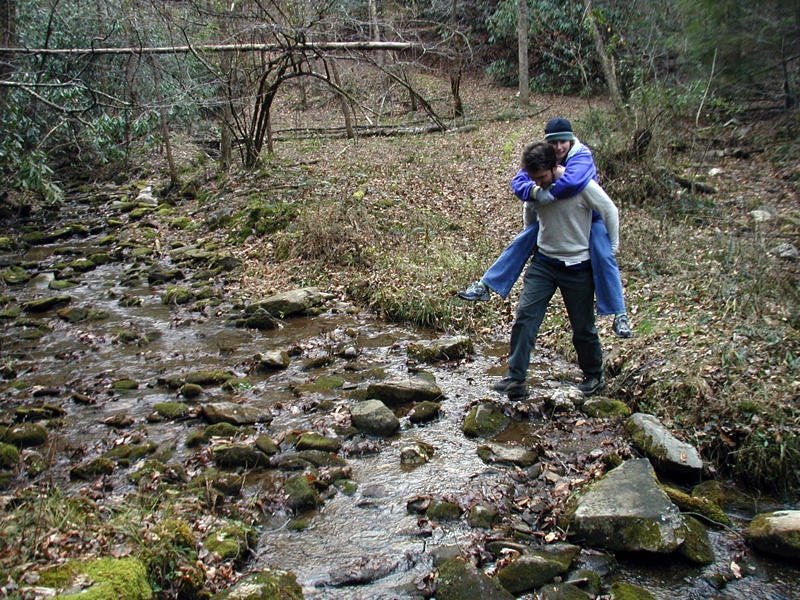 Ike And Liz Cross The Stream - 1