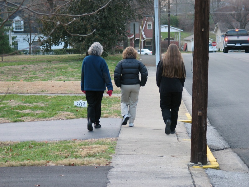 Joan, Liz And Abby Walk