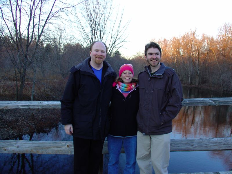 Aaron, Liz and Ike At The Old North Bridge