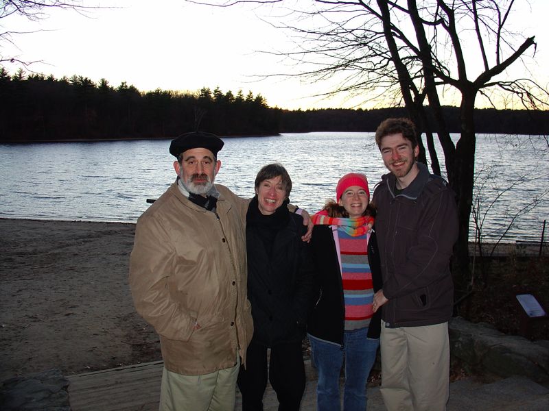 Mike, Kris, Liz And Ike At Walden Pond