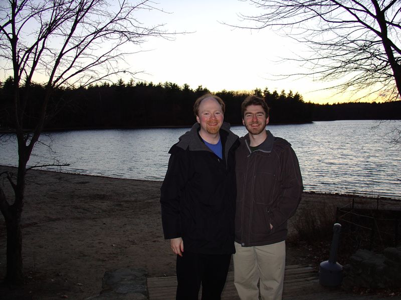 Aaron And Ike At Walden Pond