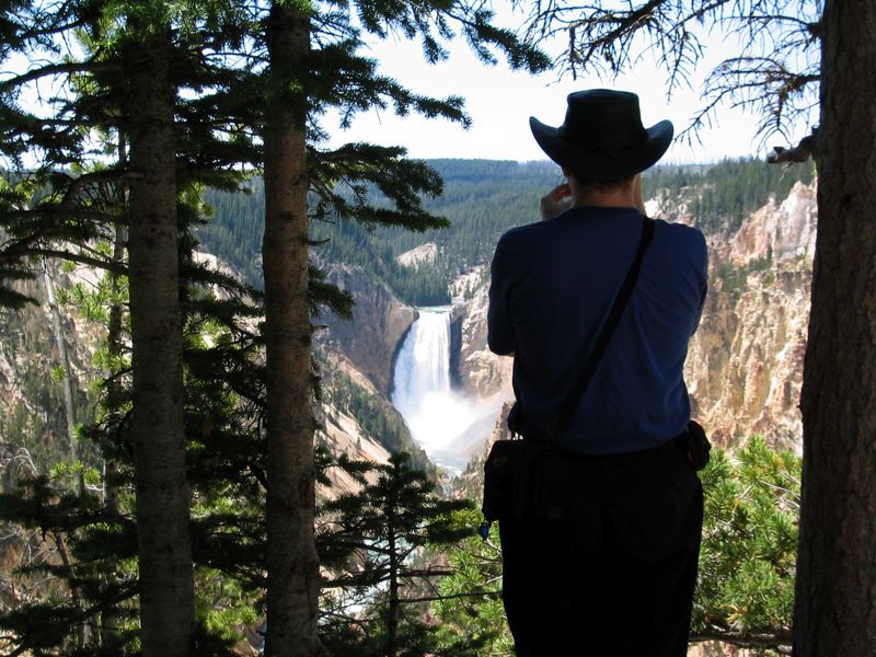 Aaron at Lower Falls - 1