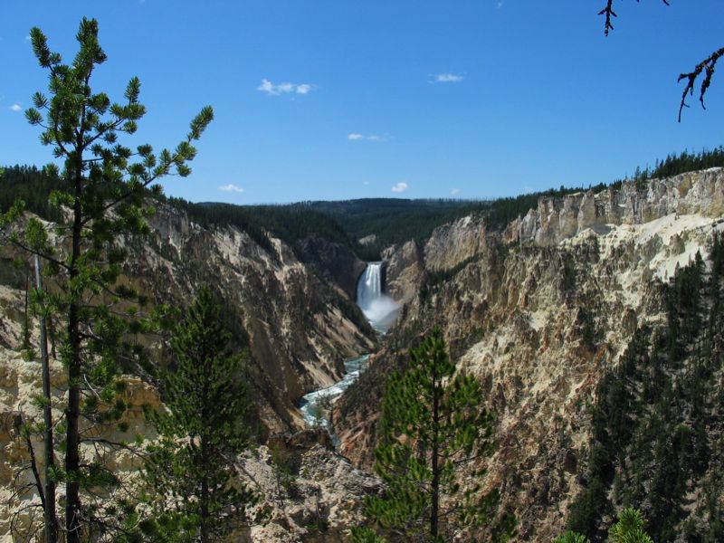 Lower Falls of Yellowstone - Distant