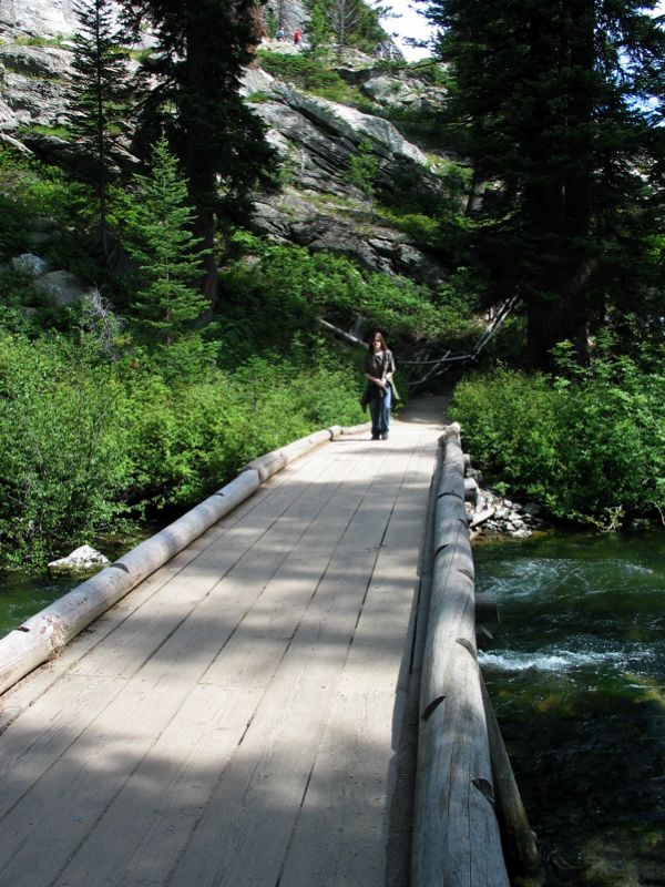 Abby Crosses Cascade Creek - 1