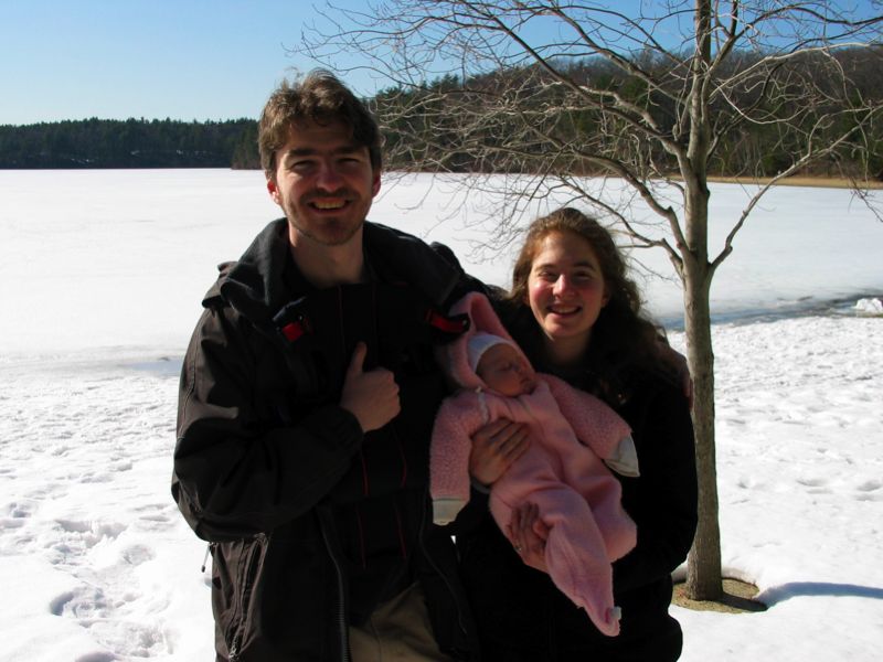 Ike, Rachel and Liz at Walden Pond