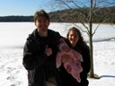 Thumbnail of Image- Ike, Rachel and Liz at Walden Pond