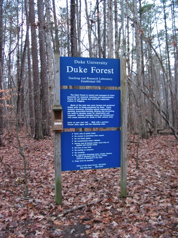 Duke Forest Sign