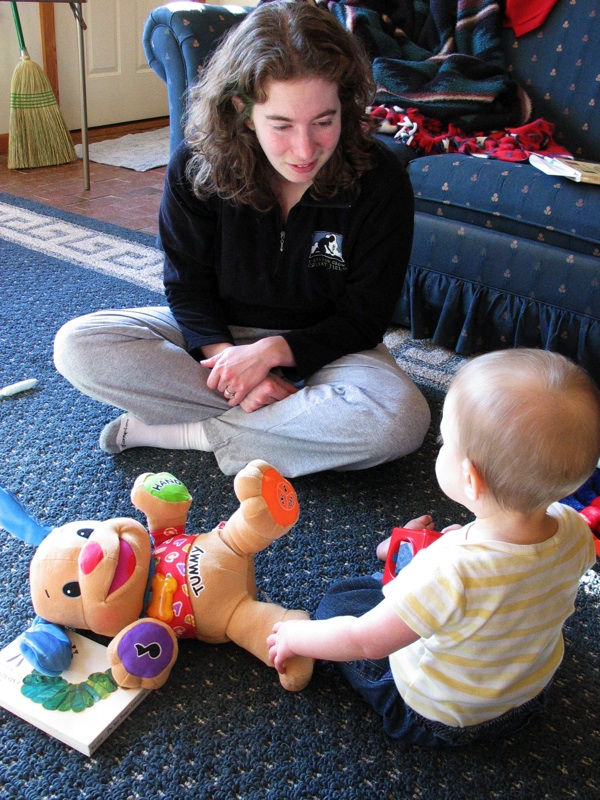 Liz, Rachel And The Learning Puppy