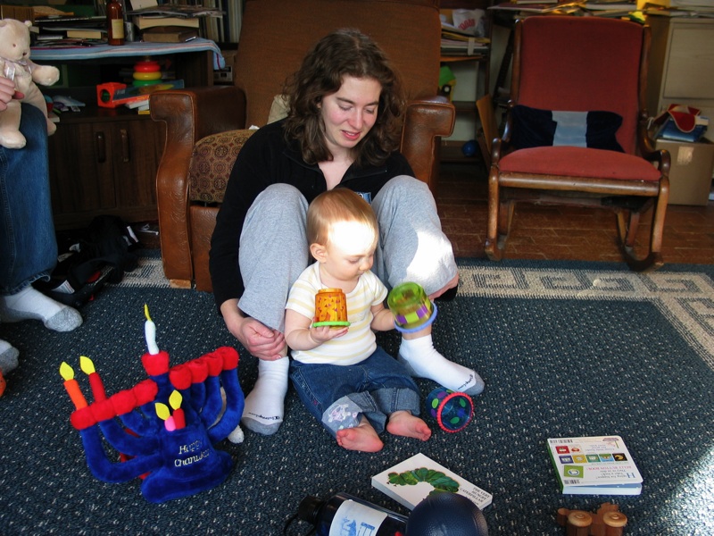 Liz, Rachel, Cups And Menorah - 1