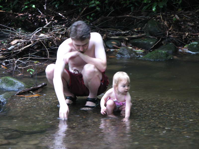 Ike And Rachel Play In The Creek - 1