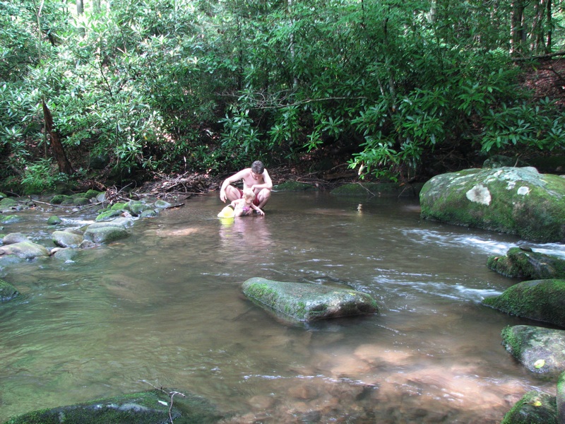 Ike And Rachel Play In The Creek - 10