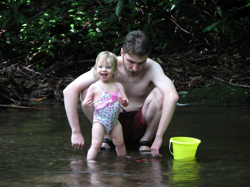 Ike And Rachel Play In The Creek - 11