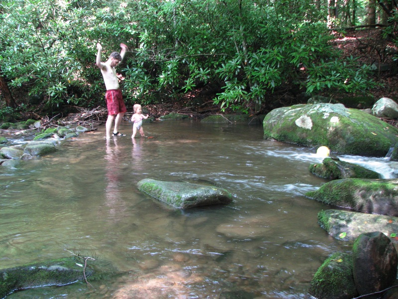 Ike And Rachel Play In The Creek - 14