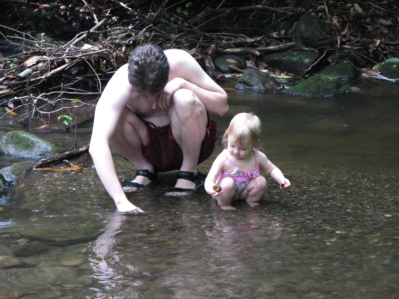 Ike And Rachel Play In The Creek - 2