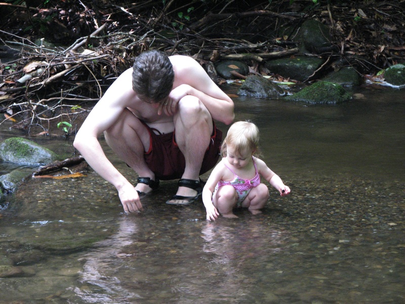 Ike And Rachel Play In The Creek - 3