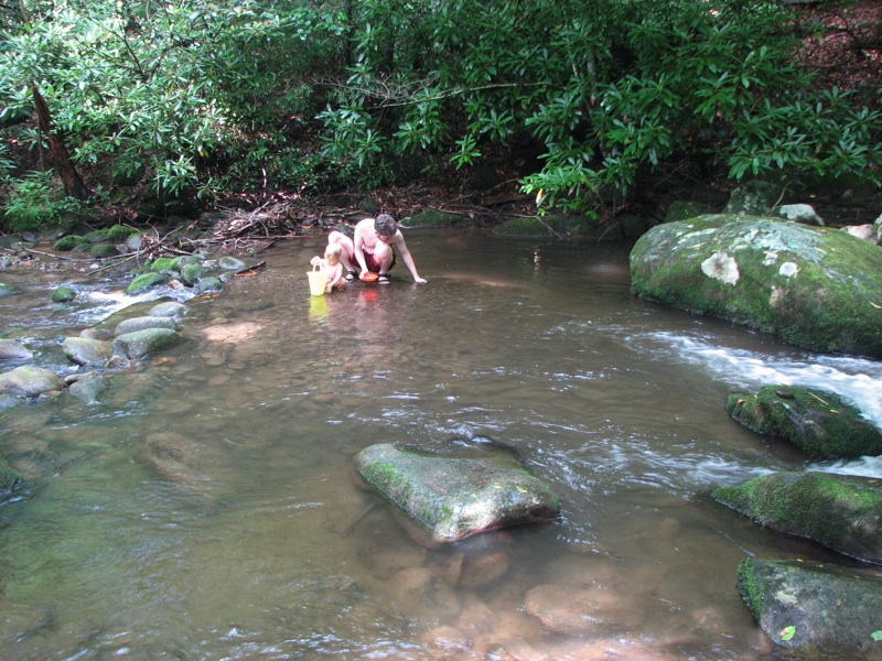 Ike And Rachel Play In The Creek - 7