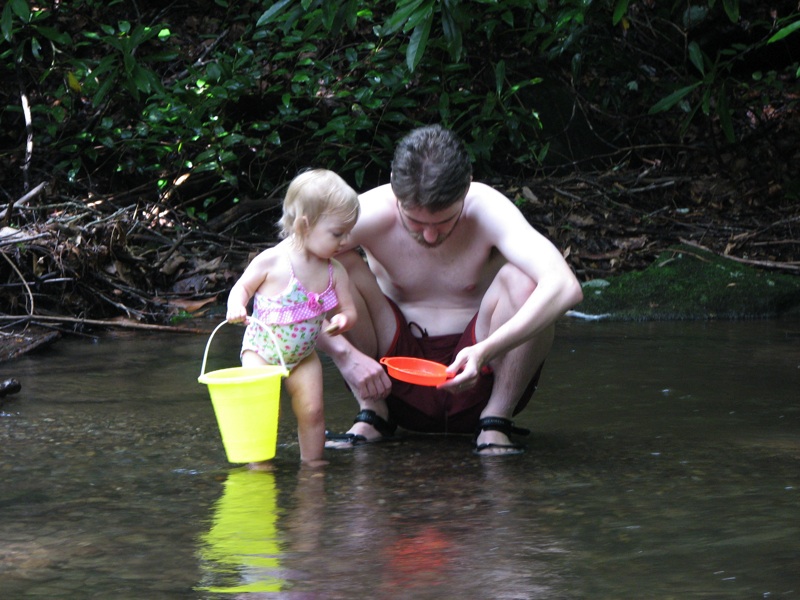 Ike And Rachel Play In The Creek - 8