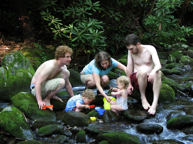 Rachel And Logan Playing In The Creek - 2