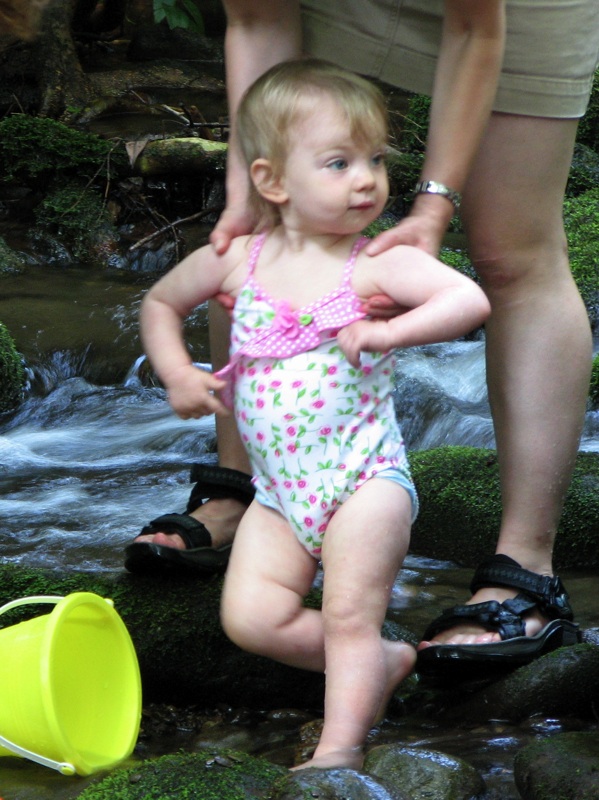 Rachel And Logan Playing In The Creek - 3