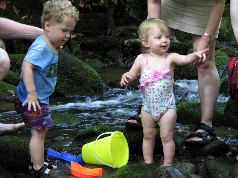 Rachel And Logan Playing In The Creek - 4