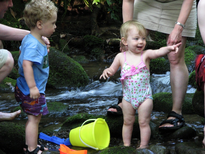 Rachel And Logan Playing In The Creek - 5