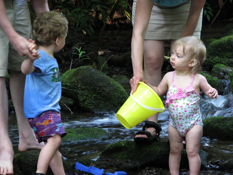 Rachel And Logan Playing In The Creek - 6