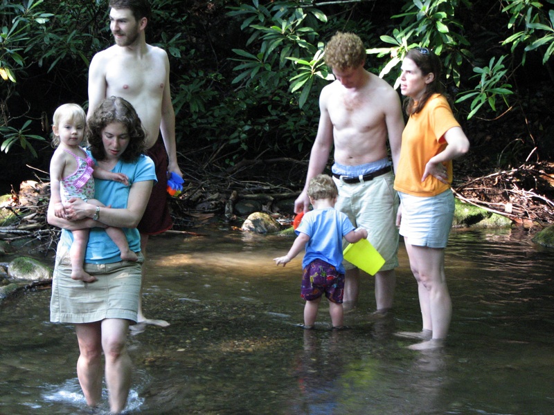 Rachel And Logan Playing In The Creek - 8