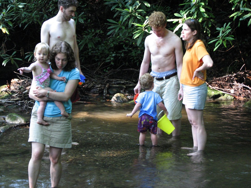 Rachel And Logan Playing In The Creek - 9