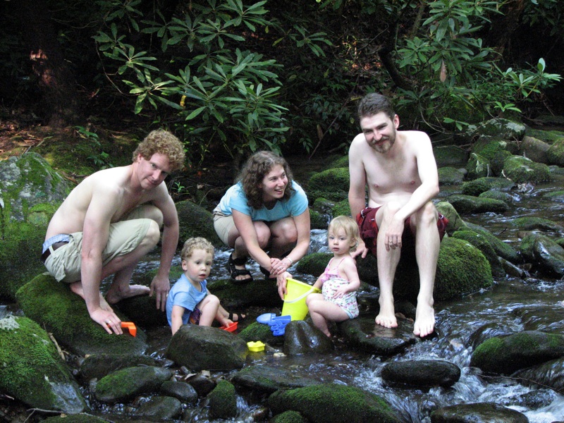 Third Cousins Playing In The Creek - 1