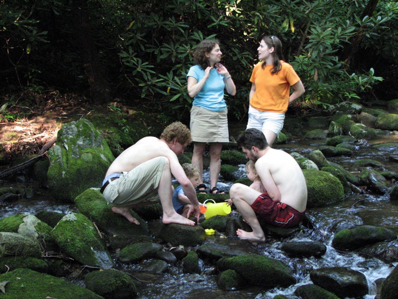 Third Cousins Playing In The Creek - 4