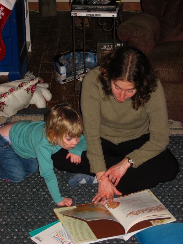 Rachel & Liz With Book - 2