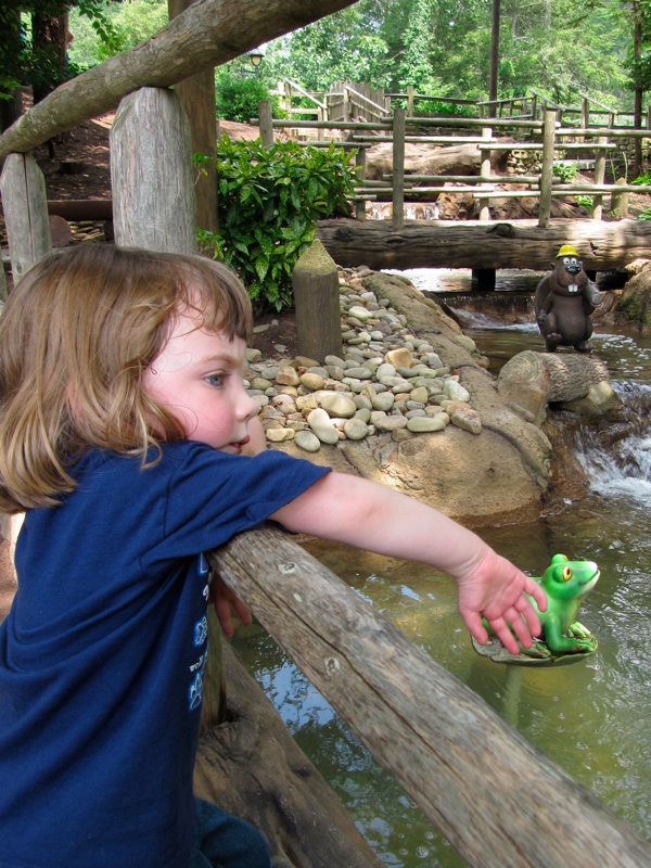 Rachel Cools Off With A Frog And Beaver