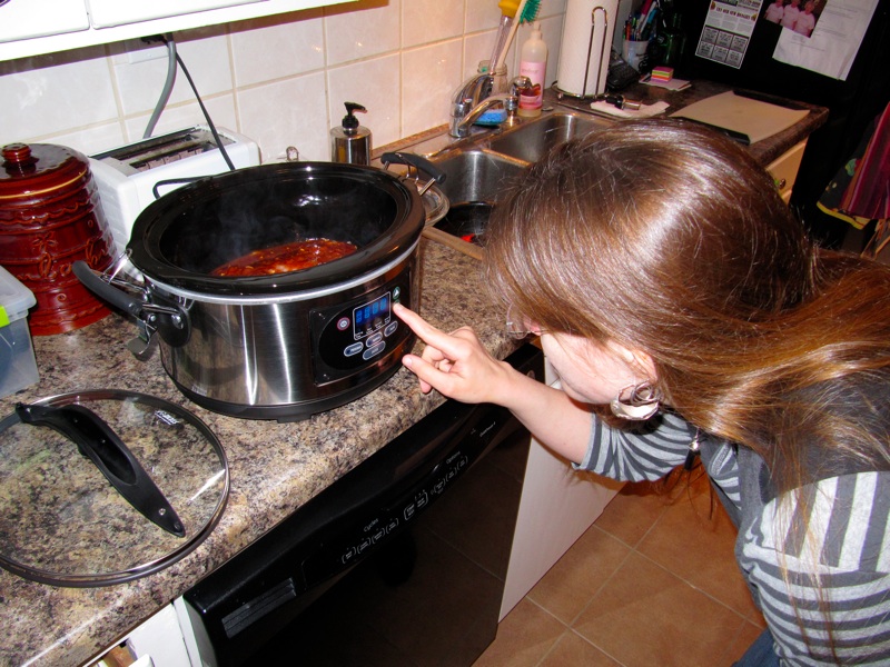 Abby Programs The Crock Pot