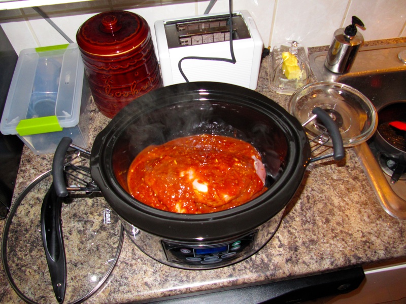 Turkey & Sauce In Crock Pot
