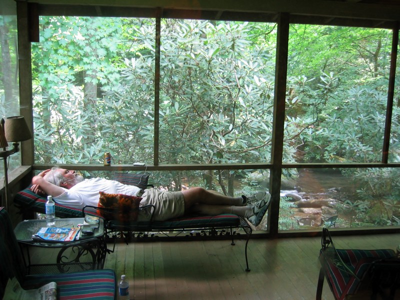 Henry Naps On The Porch