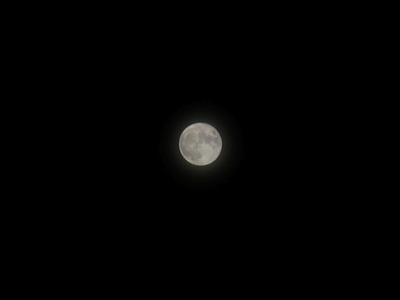 Moon Over Mount LeConte Close-Up