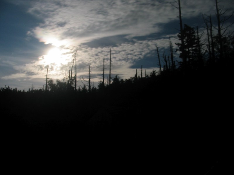 Cloudy Moon Over Mount LeConte