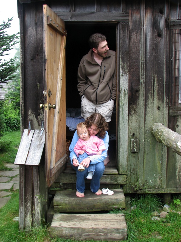 Rachel, Ike And Liz At Their Cabin - 1