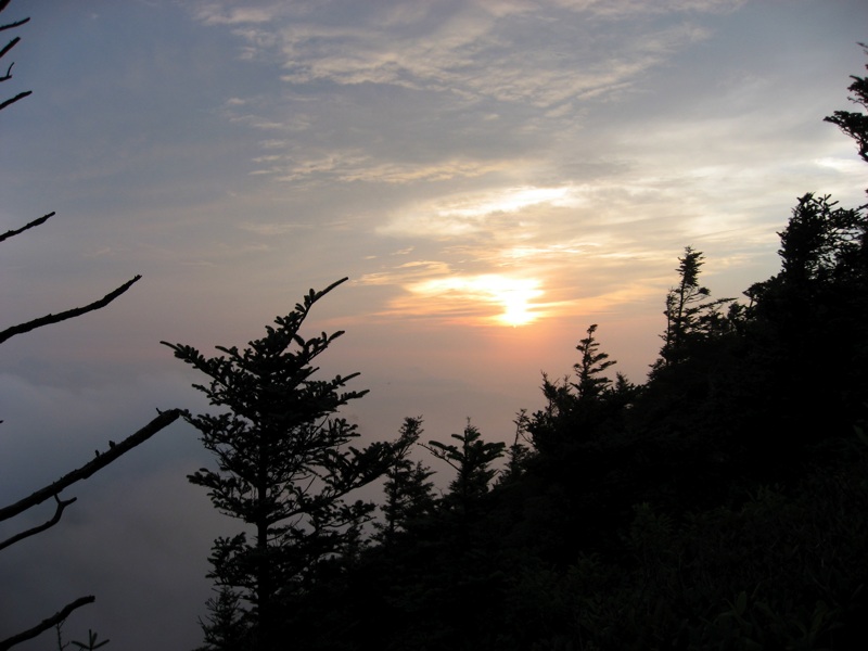 Sunset Before Cliff Top