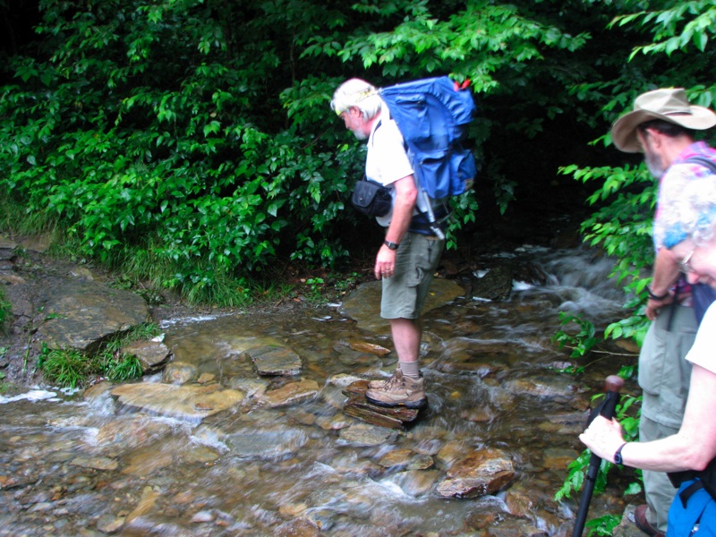 Crossing A Stream On The Alum Cave Trail - 2