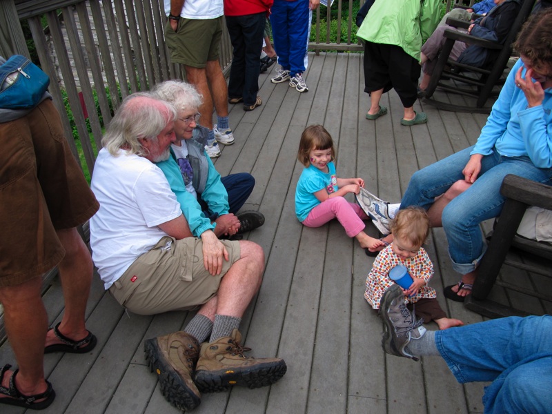 Rachel, Isabel & Family Outside Dining Hall - 3