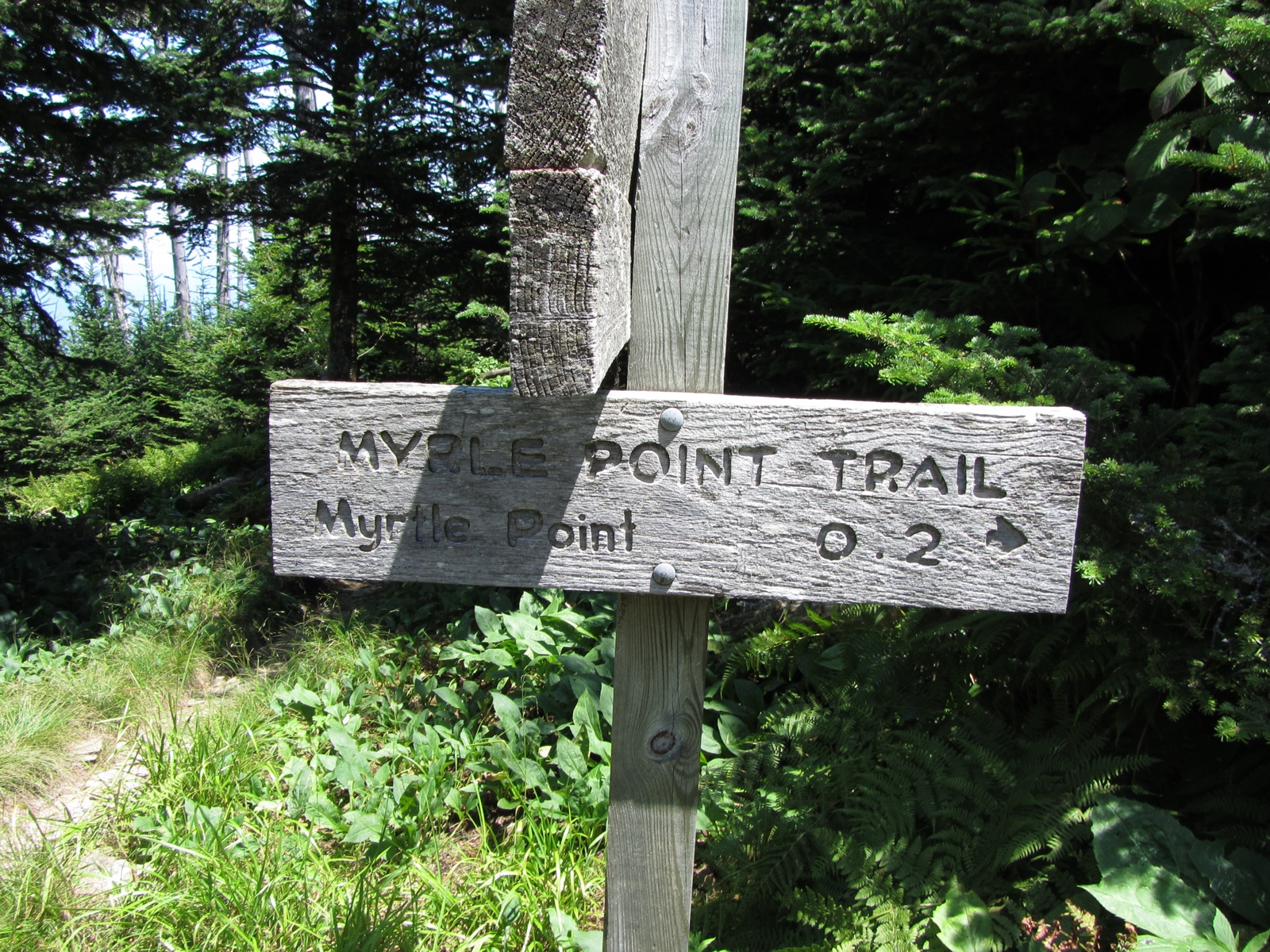Myrle Point Trail Sign - Saturday