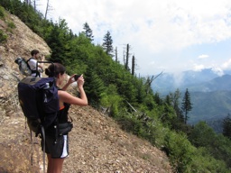 thumbnail of "John & Megan On Exposed Boulevard Trail - 1"