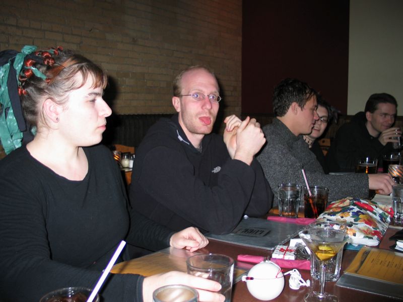 jodi, guy with tongue, Scott and Caly