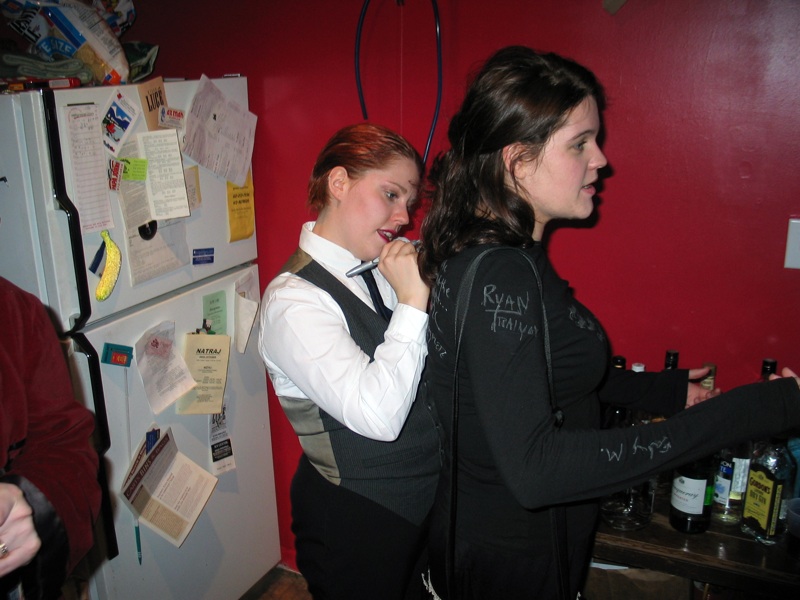 Annie Signs The Human Guestbook