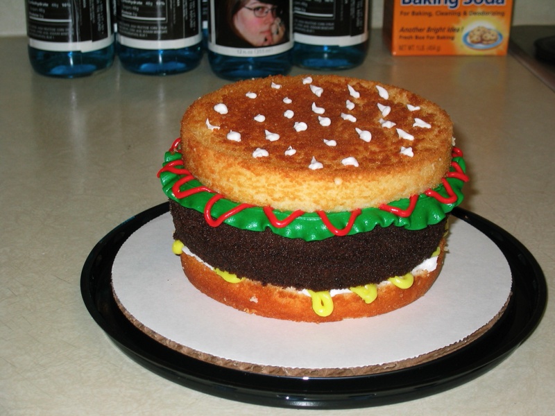 Hamburger Cake- Side View