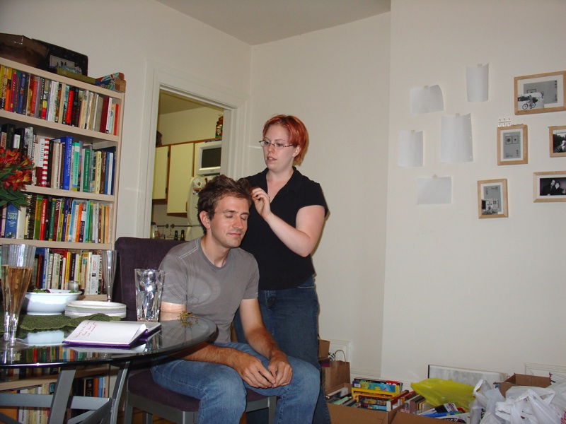 Nichole Primps Dan's Hair