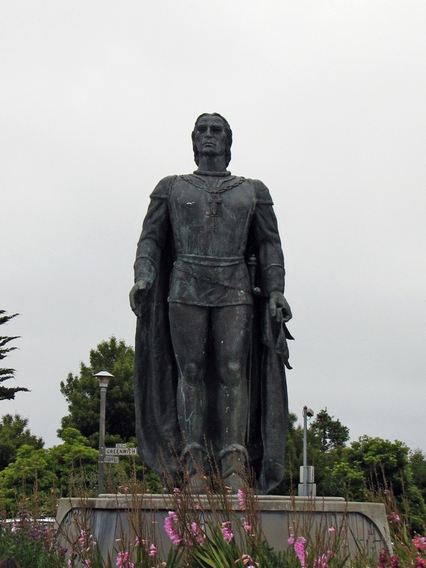 Statue Before Coit Tower - 2