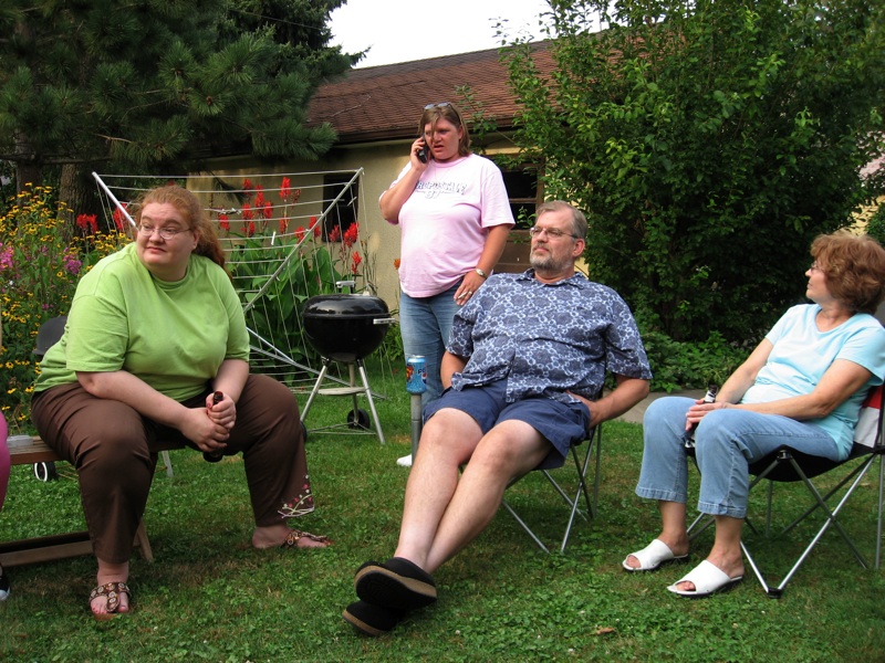 Erika, Dawn (On Phone With Ashley), Rodney And Frances